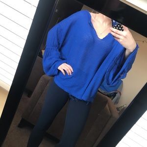 Free People Blue Top